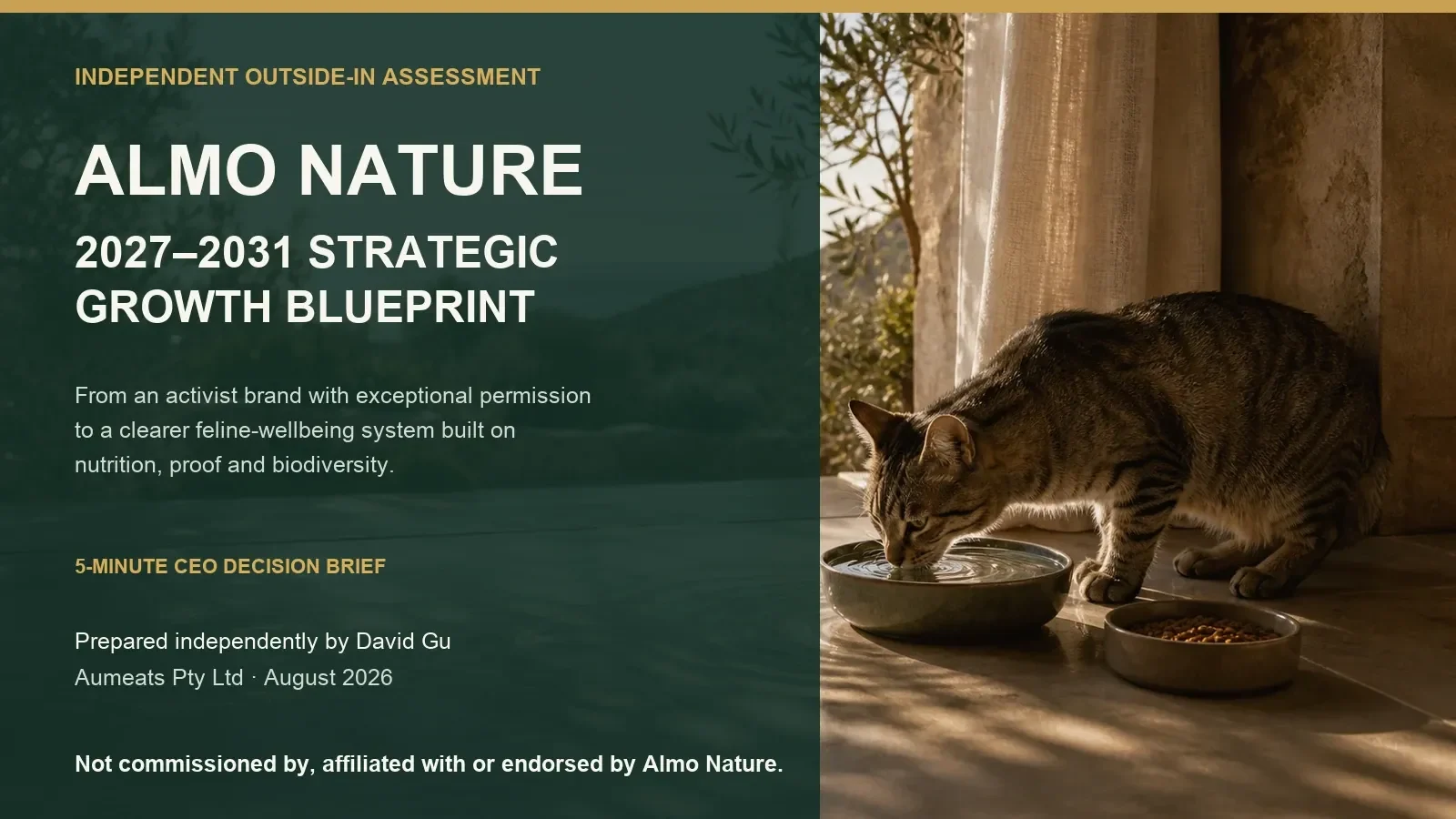 Editorial cover for Almo Nature: Building the Next Generation of Feline Wellbeing Through Nutrition, Purpose and Biodiversity