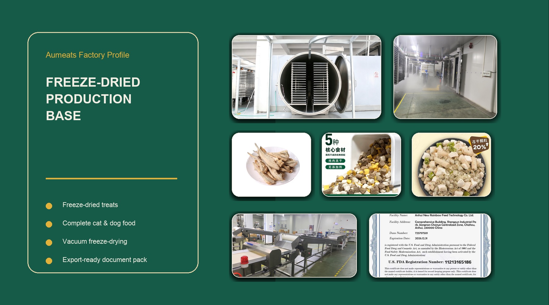Aumeats Xincaihong Freeze-Dried Production Base