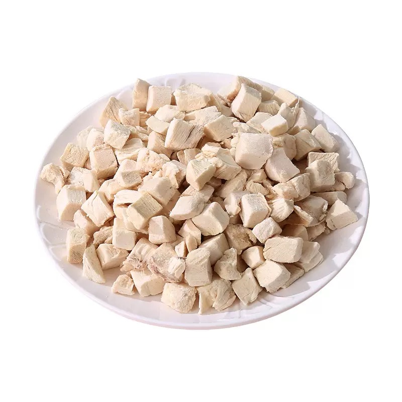 Freeze-dried chicken cubes