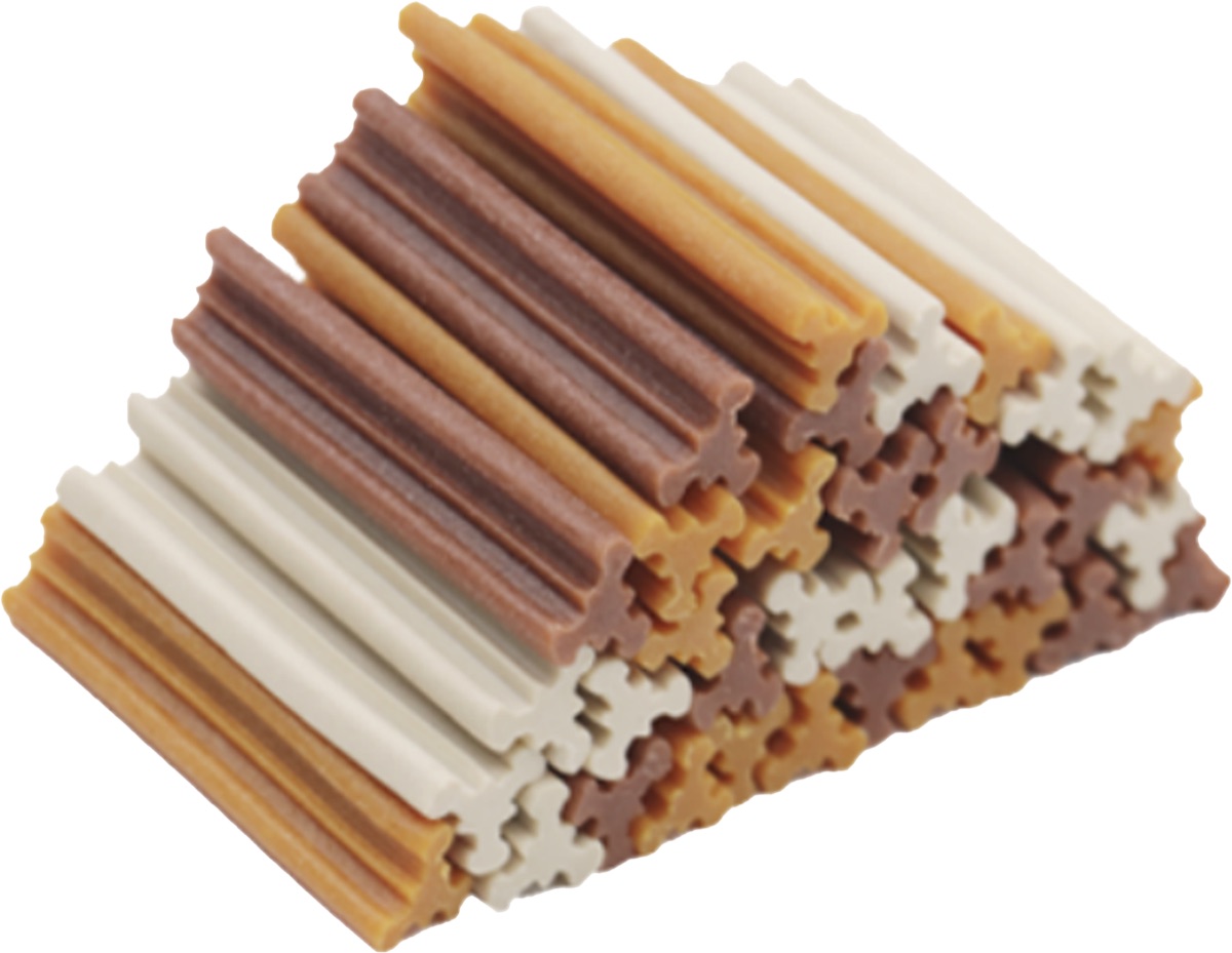 Six-ridged chew
