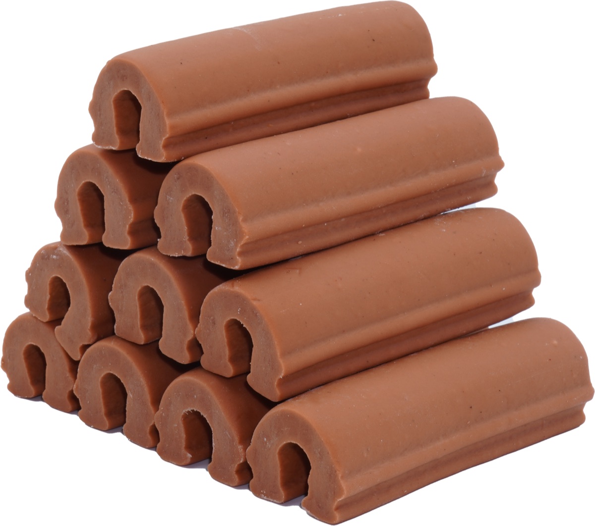 U-shaped ridged chew