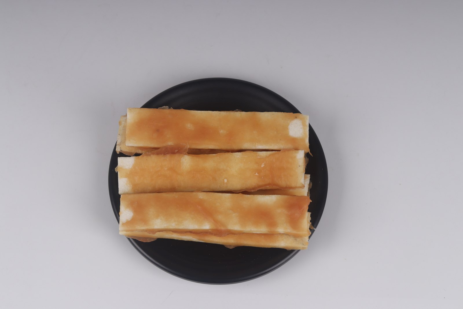 Flat bovine rawhide sheet with chicken