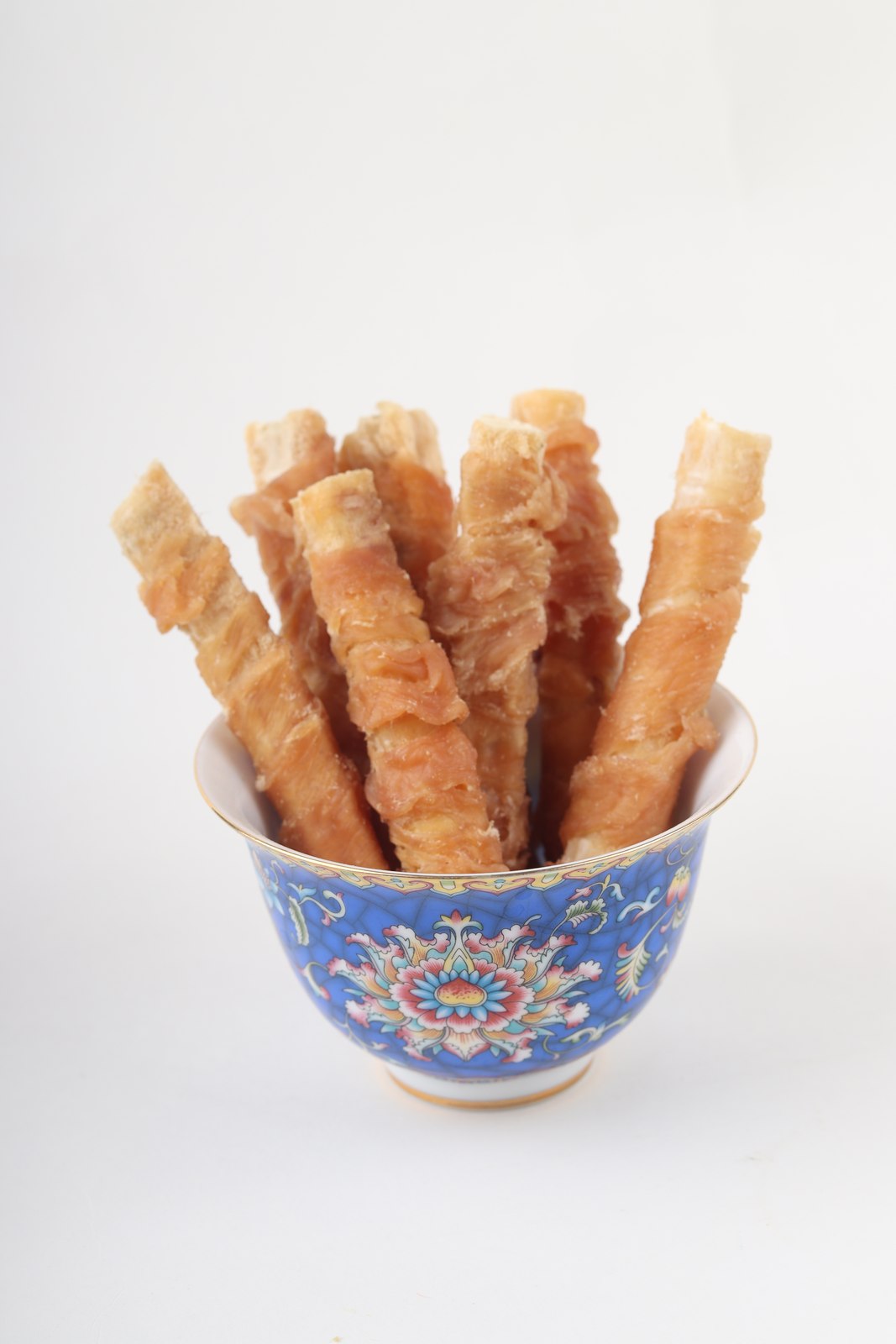 Chicken-wrapped salmon bone