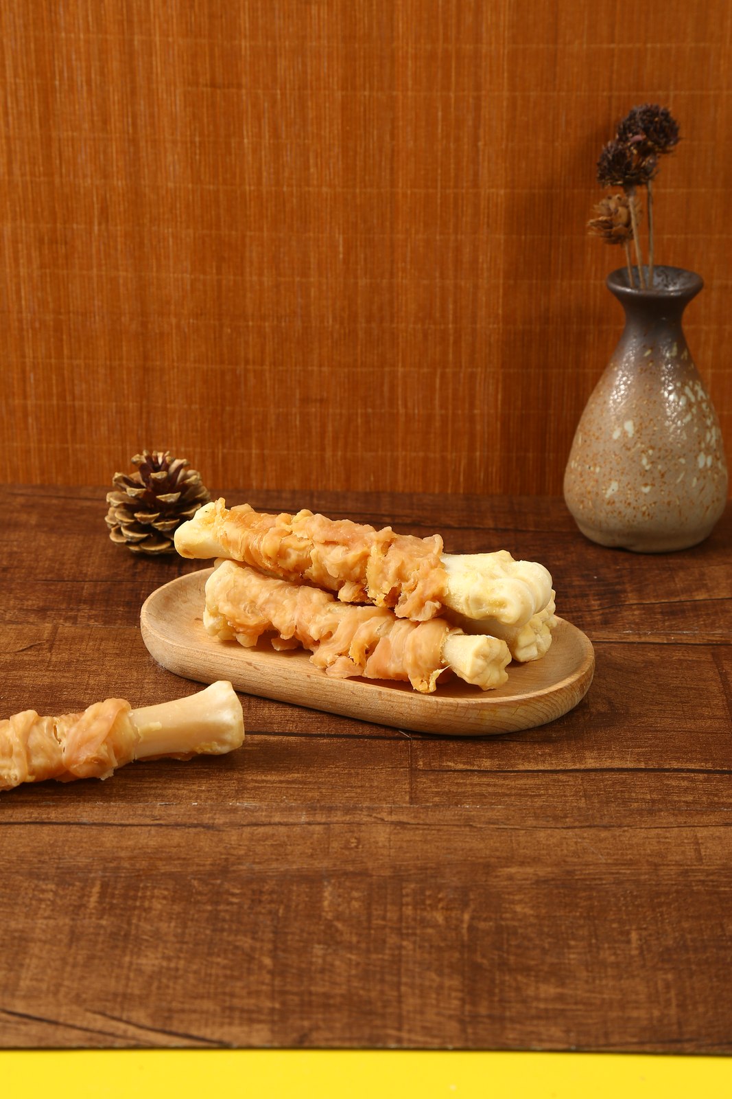 Chicken-wrapped lamb trotter bone
